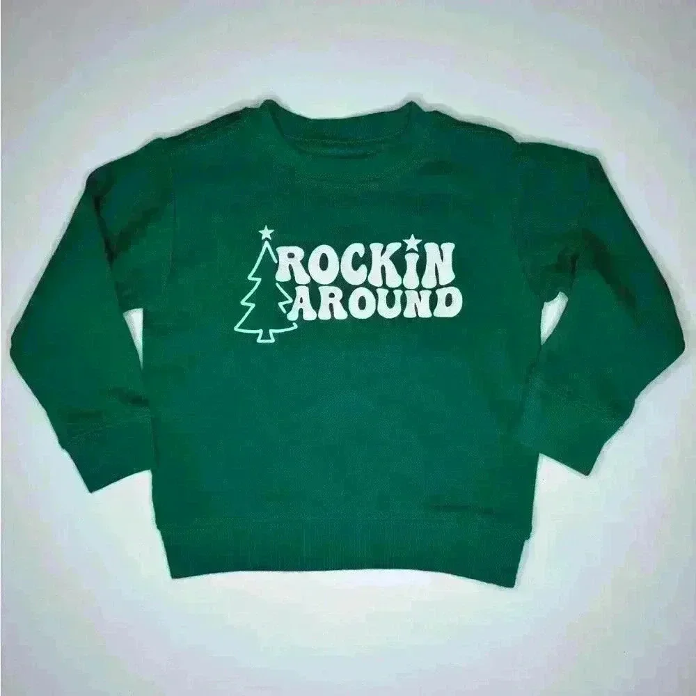Rockin’ Around Green Toddler Sweatshirt